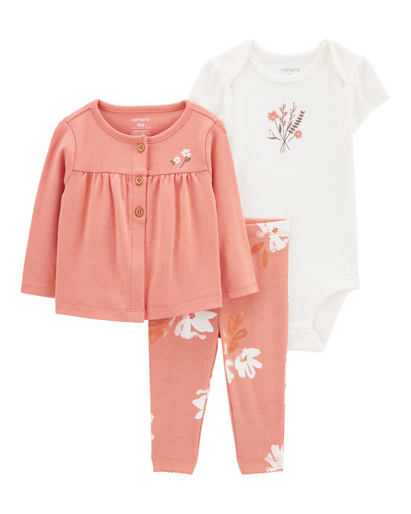 Baby 3-Piece Little Cardigan Set, image 1 of 4 slides