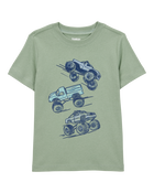 Toddler Monster Truck Short-Sleeve Graphic Tee - Green, image 1 of 3 slides