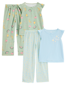 Kid 4-Piece Loose Fit Pajamas, image 1 of 5 slides