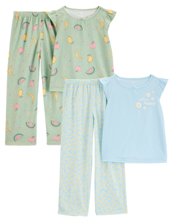 Kid 4-Piece Loose Fit Pajamas, 