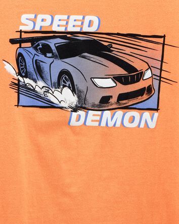 Kid Speed Demon Race Car Graphic Tee, 