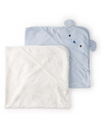 Baby 2-Pack Hooded Towels - Blue, 