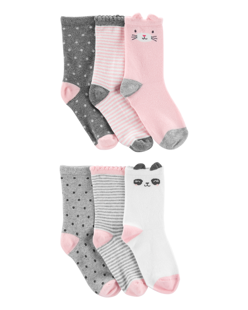 Kid 6-Pack Critter Socks, image 1 of 2 slides
