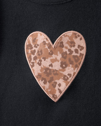 Girls Heart Short-Sleeve Graphic Tee - Black, 
