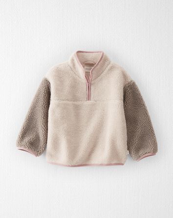 Toddler Recycled Sherpa Quarter Zip Pullover, 