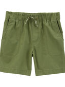Olive - Kid Pull-On Woven Shorts