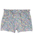Toddler Floral Print Pull-On Shorts, image 1 of 2 slides