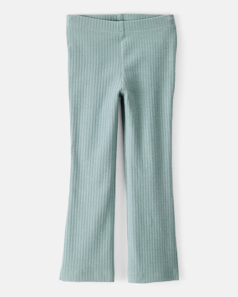 Toddler Girl Cotton Flare Leggings - Green, image 1 of 4 slides