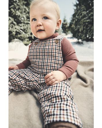 Baby Organic Cotton Cozy Flannel Overalls, 