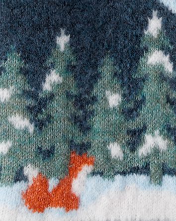 Baby Boy Mountain Print Long-Sleeve Sweater - Grey, 