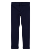 Kid Ponte Knit Uniform Pants - Navy, image 1 of 4 slides