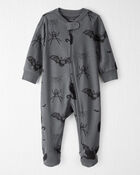 Baby Organic Cotton Sleep & Play Pajamas in Spooky Creatures Print, image 1 of 5 slides