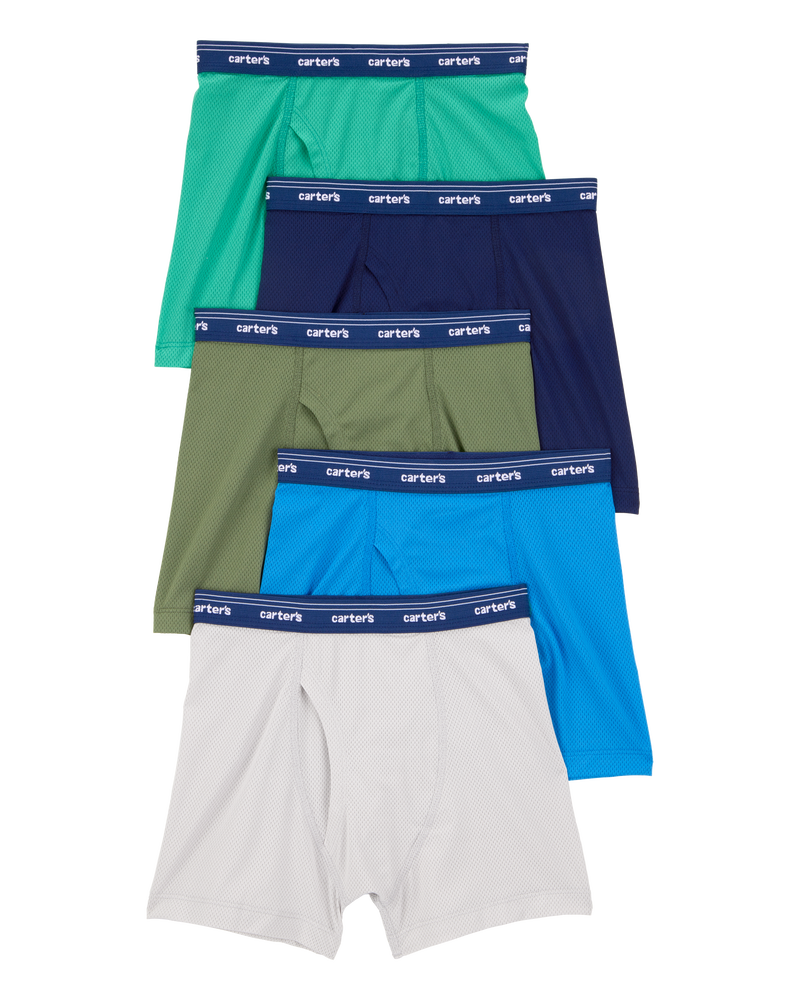 Toddler 5-Pack Active Mesh Boxer Briefs Underwear, image 1 of 2 slides
