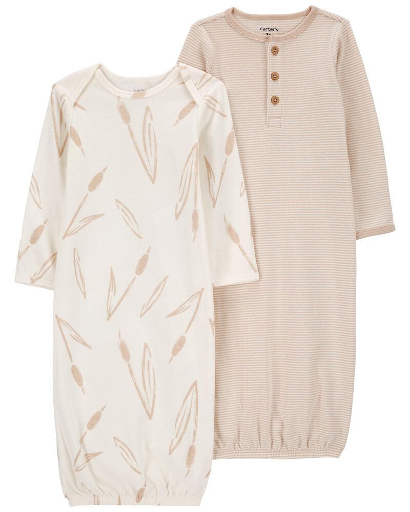 Baby 2-Pack Sleeper Gowns, image 1 of 4 slides