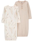 Baby 2-Pack Sleeper Gowns, image 1 of 4 slides