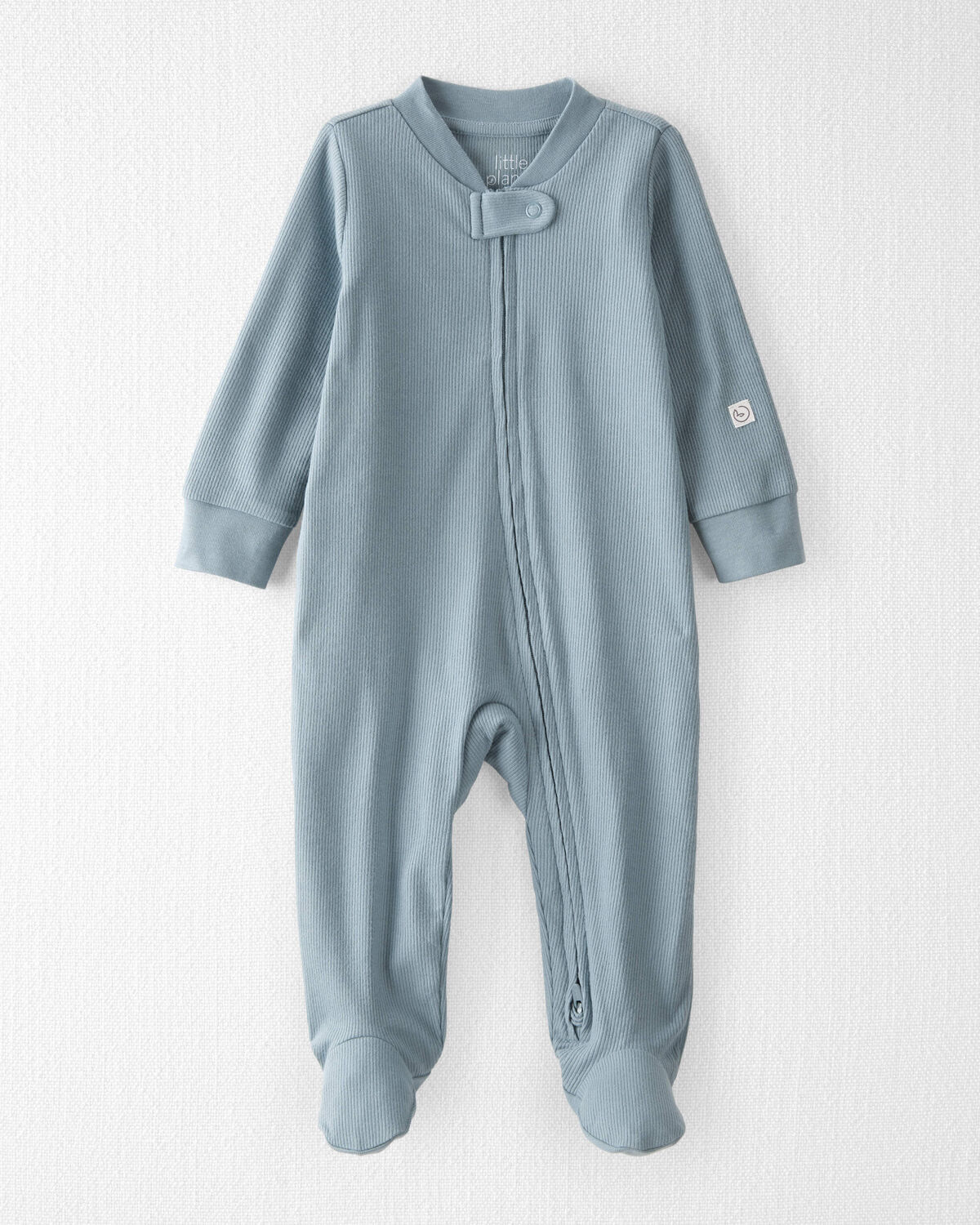 Baby Organic Cotton Sleep & Play Pajamas in Blue