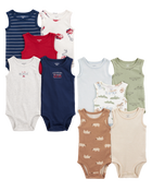 Baby 10-Pack Sleevless Bodysuits, image 1 of 13 slides