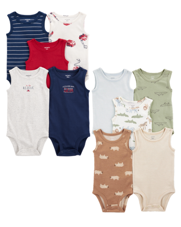 Baby 10-Pack Sleevless Bodysuits, 
