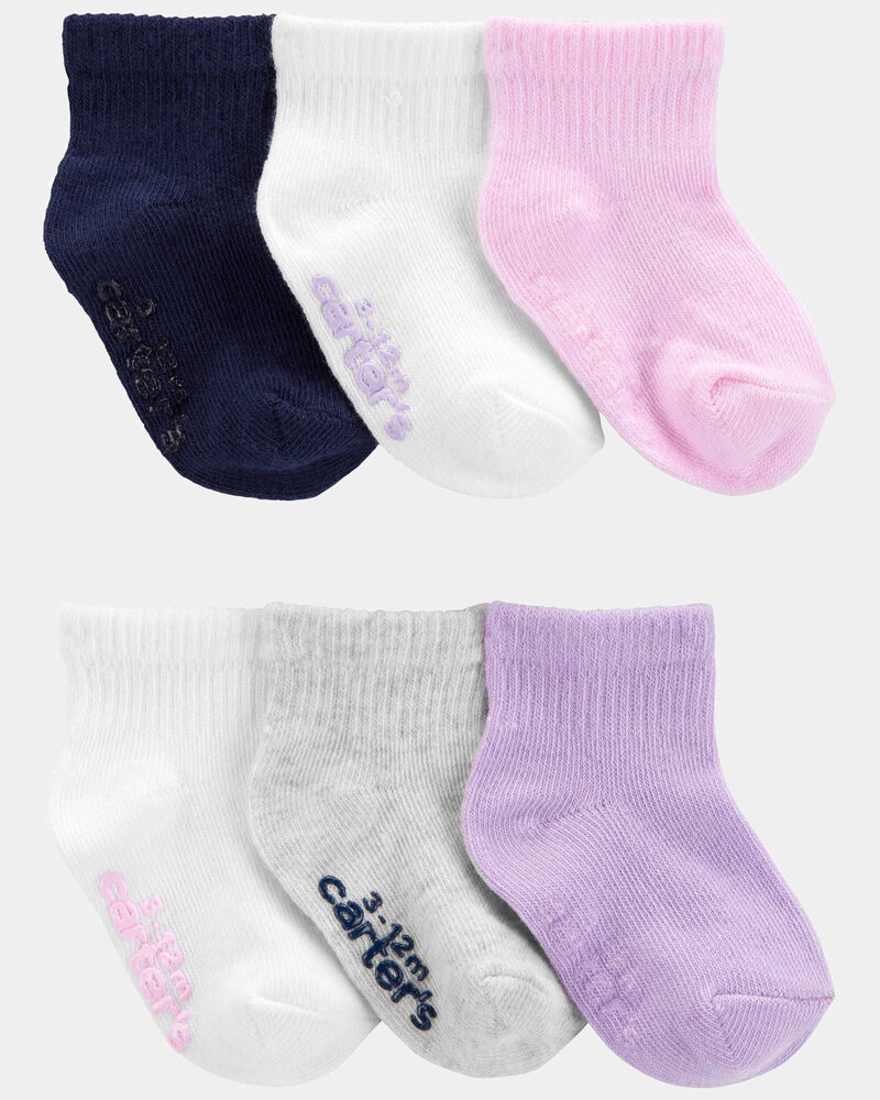 Toddler 6-Pack Crew Socks, image 1 of 2 slides