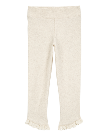 Baby Ribbed Eyelet-Hem Pants - Cream, 