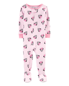 Toddler 1-Piece Minnie Mouse 100%  Cotton Footie Pajamas, image 1 of 4 slides