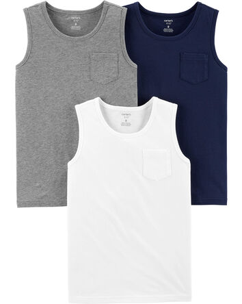 Kid 3-Pack Jersey Tanks, 