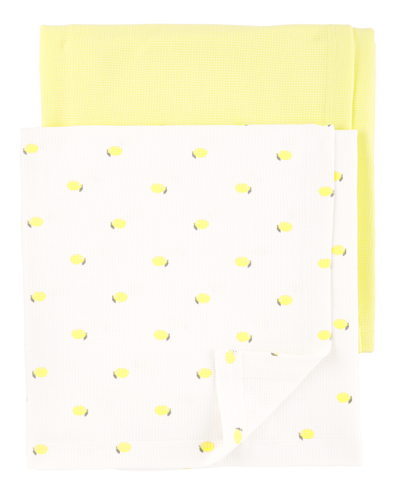 Baby 2-Pack Waffle Knit Blankets, image 1 of 3 slides