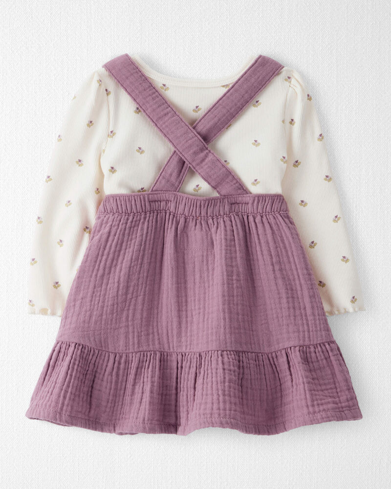 Baby Girl 2-Piece Organic Cotton Jumper Set, image 4 of 8 slides