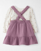 Baby Girl 2-Piece Organic Cotton Jumper Set, image 4 of 8 slides