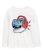 Toddler Music Dino Long-Sleeve Graphic Tee, image 1 of 3 slides