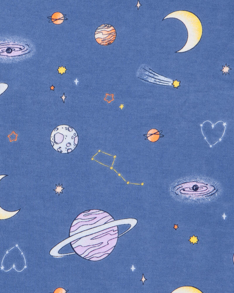 Kid Space Print Snug Fit Cotton 4-Piece Pajamas, image 3 of 4 slides
