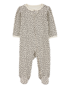 Baby Girl Floral 2-Way Zip Cotton Sleep & Play Pajamas, image 1 of 5 slides
