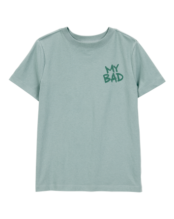 Kid My Bad Short-Sleeve Graphic Tee - Green, 
