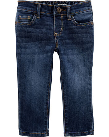 Dark Wash Super Skinny-Leg Jeans, 