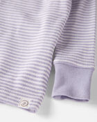 Baby Striped Organic Cotton Ribbed 2-Piece Pajamas, image 2 of 4 slides