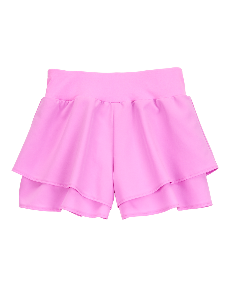 Kid Flowy Layered Flip Short - Pink, image 2 of 6 slides