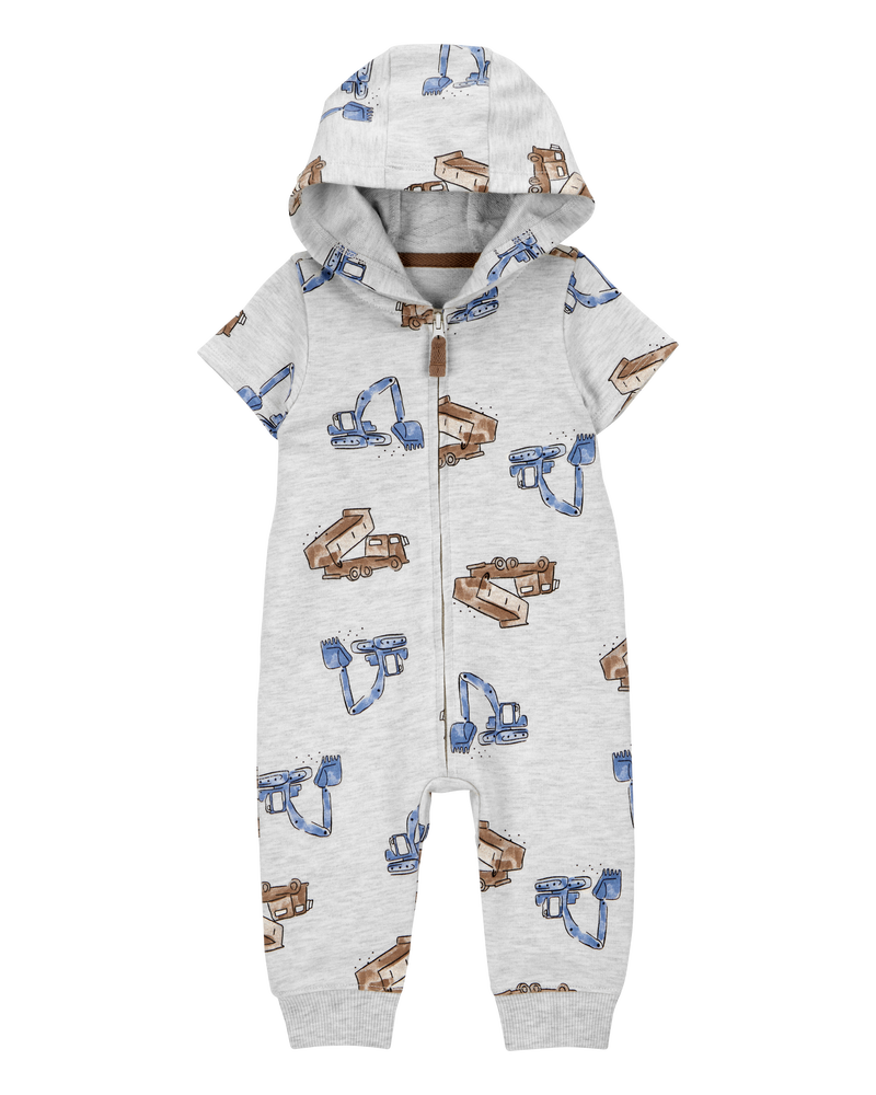 Baby Construction Hooded Jumpsuit, image 1 of 3 slides