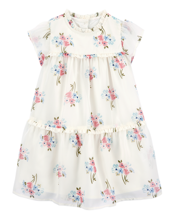 Toddler Girl Floral Tiered Short-Sleeve Dress, 