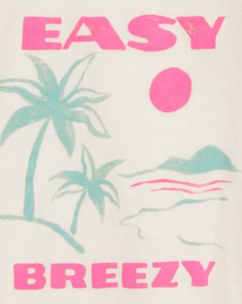 Kid Palm Tree Vintage Muscle Tank - White, 