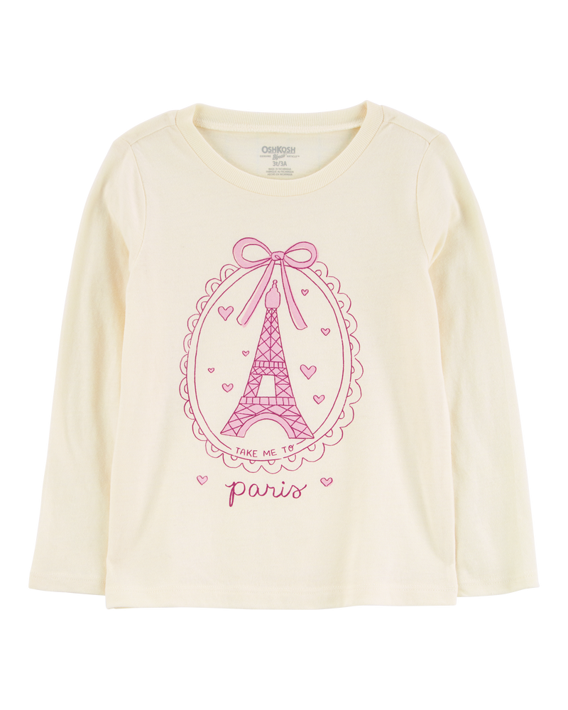 Toddler Paris Long-Sleeve Graphic Tee, image 1 of 3 slides