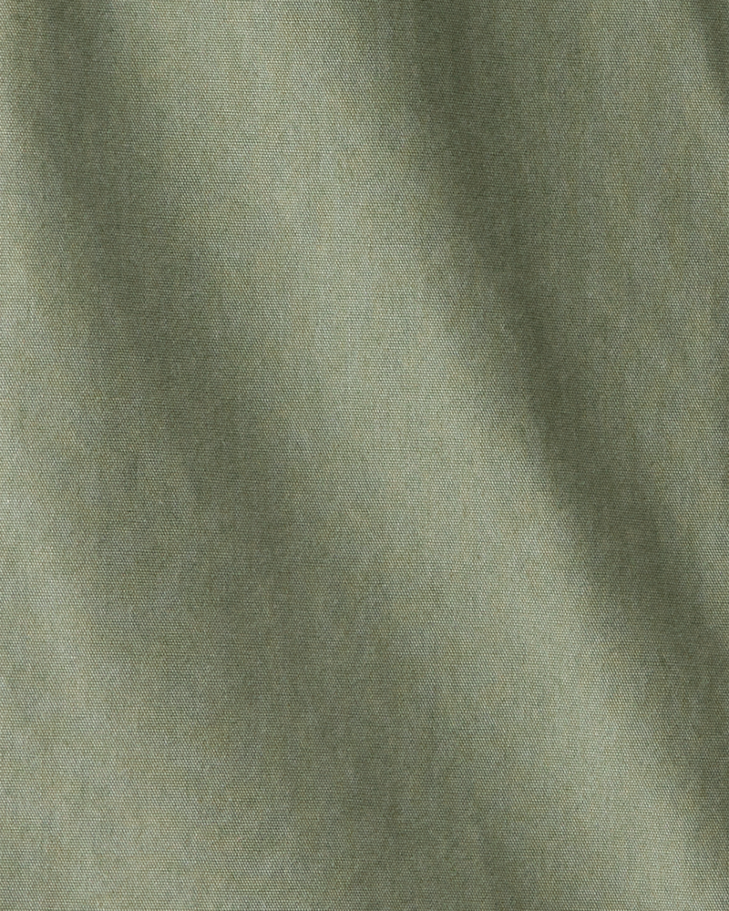 Kid Short-Sleeve Button-Down Pocket Shirt - Green, image 2 of 3 slides