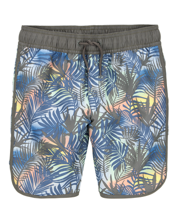 Boys Tropical-Print Pull-On Swim Trunks, 