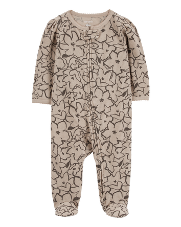 Baby Floral 2-Way Thermal Sleep & Play Pajamas, 