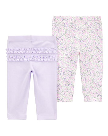 Baby Floral 2-Pack Pants, 