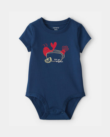 Baby Lobster Graphic Bodysuit - Blue, 