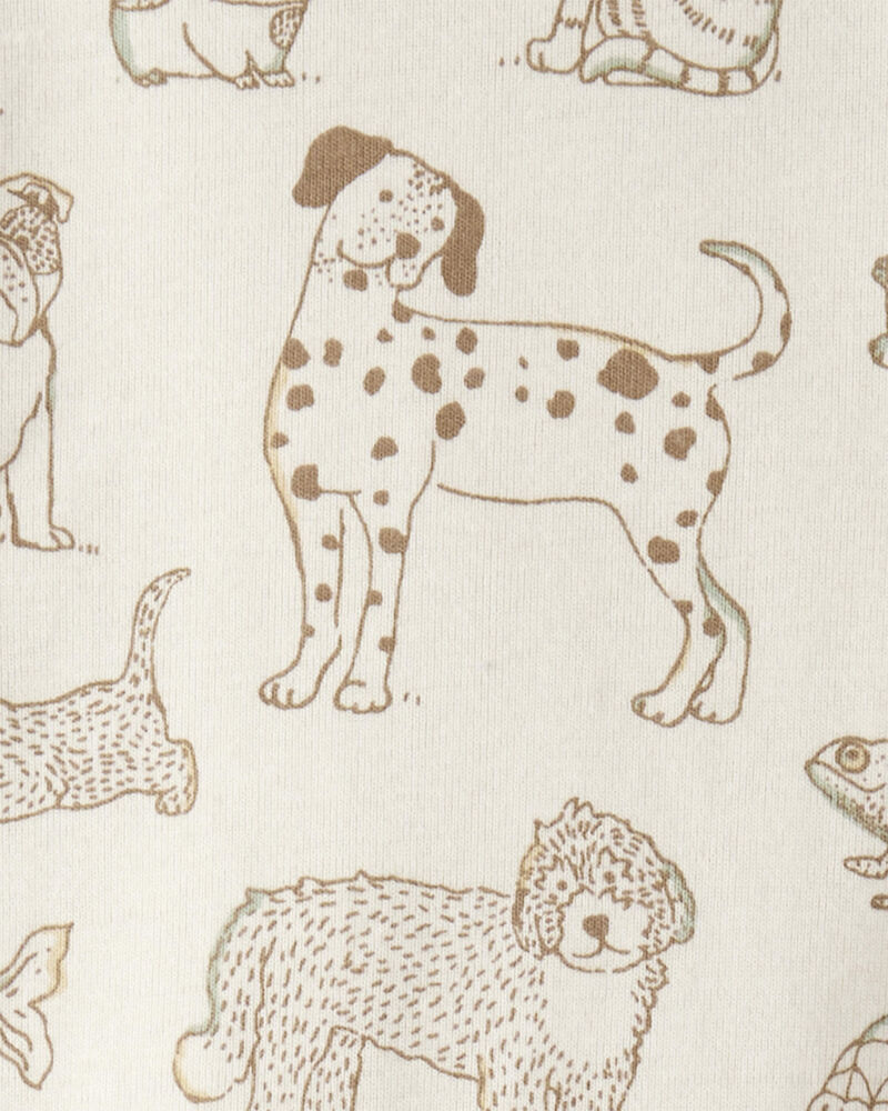 Kid Pet Print Organic Cotton 2-Piece Pajamas, image 3 of 4 slides