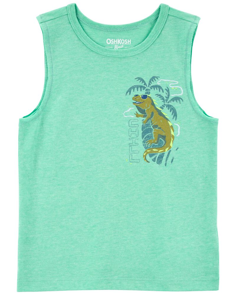 Toddler Tropical Dino Muscle Tank, image 1 of 3 slides
