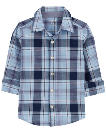 Baby 2-Piece Plaid Button-Front Shirt & Chino Pants Set, 