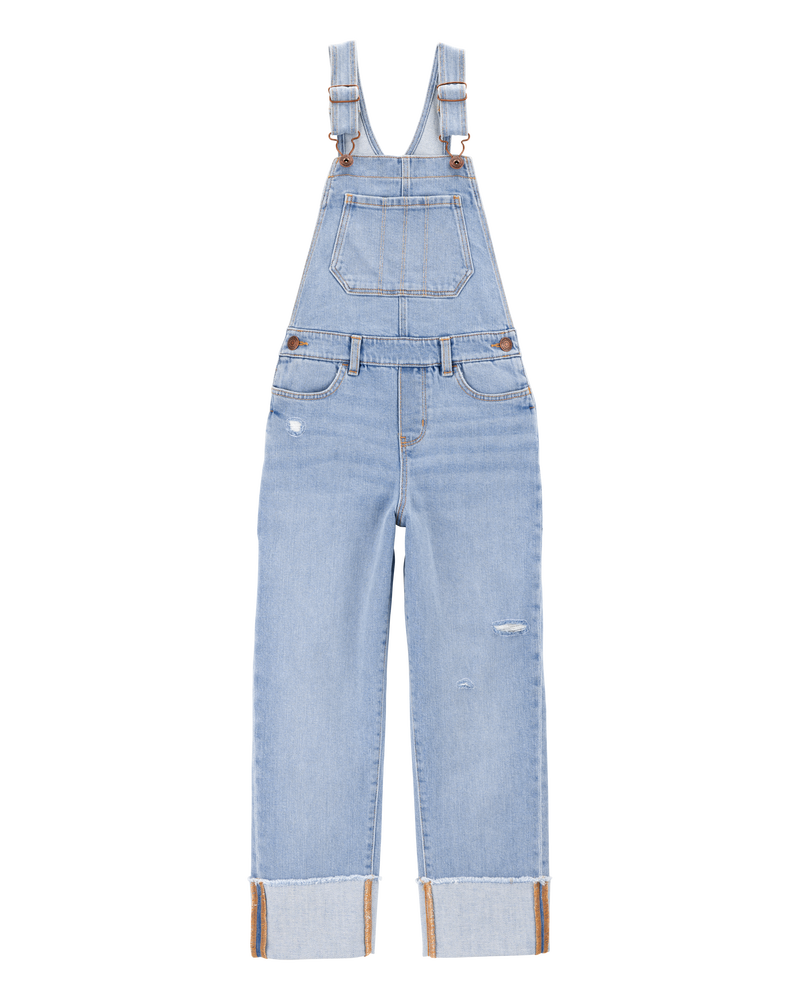 Kid Stretch Denim Overalls - Taz Wash, image 1 of 4 slides