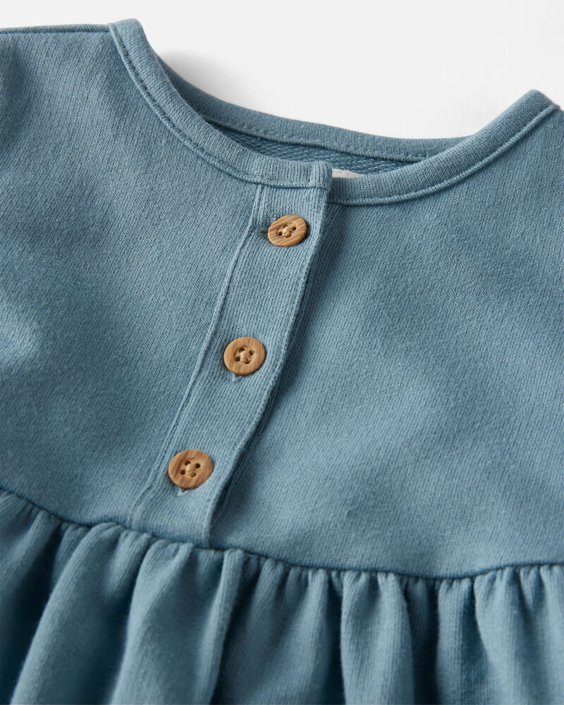 Baby Organic Cotton Pocket Dress in Cottage Blue
, image 5 of 6 slides